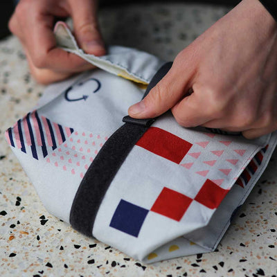 Snackbeutel Upcycling "Snacktüüt", grau