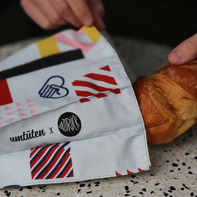 Snackbeutel Upcycling "Snacktüüt", grau